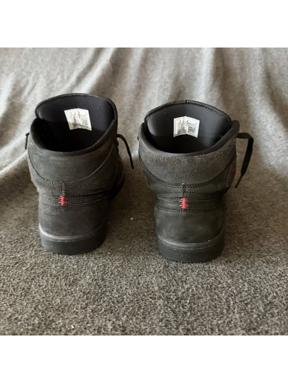 Nike Air Jordan 1 Retro High Black And Red Mens Size 12 Shoes Sneakers